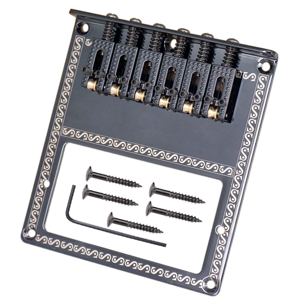 1 Set Electric Guitar Roller Saddle Bridge for TL Electric Guitar Accessory Black