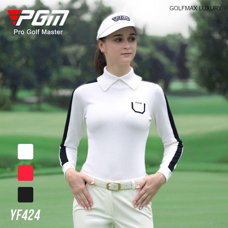 Áo dài tay Golf nữ chính hãng PGM - YF424 - Chất liệu len dệt kim thấm mồ hôi, ấm áp vào mùa đông