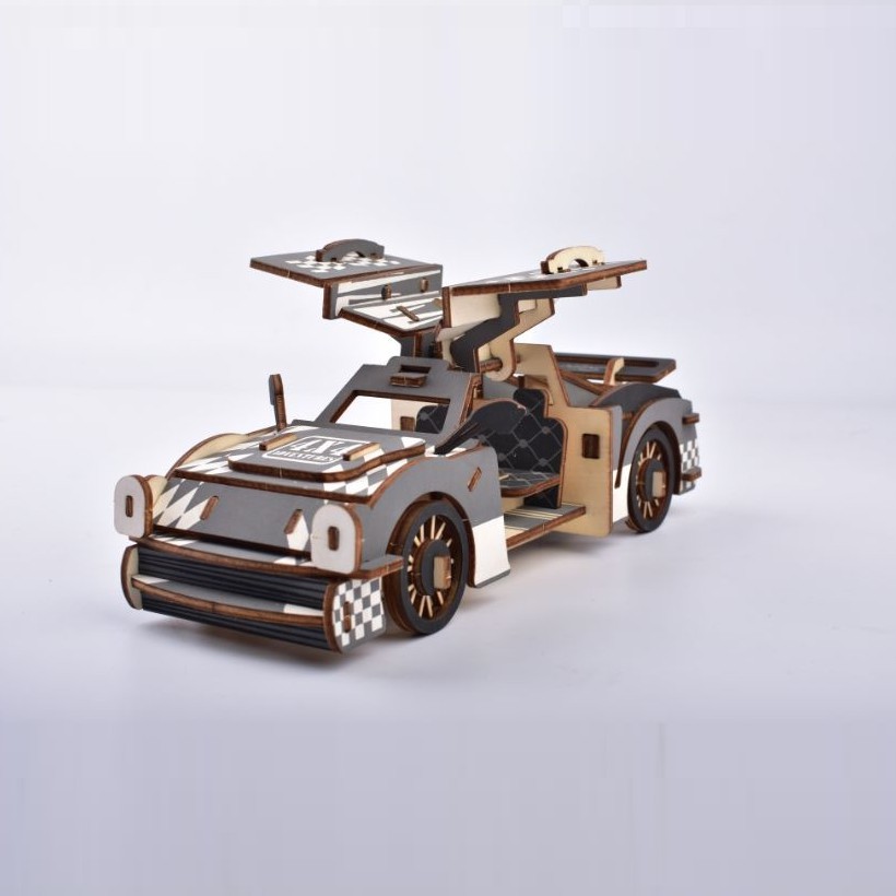 Đồ chơi lắp ráp gỗ 3D Mô hình Xe ô tô Ferrari HB01