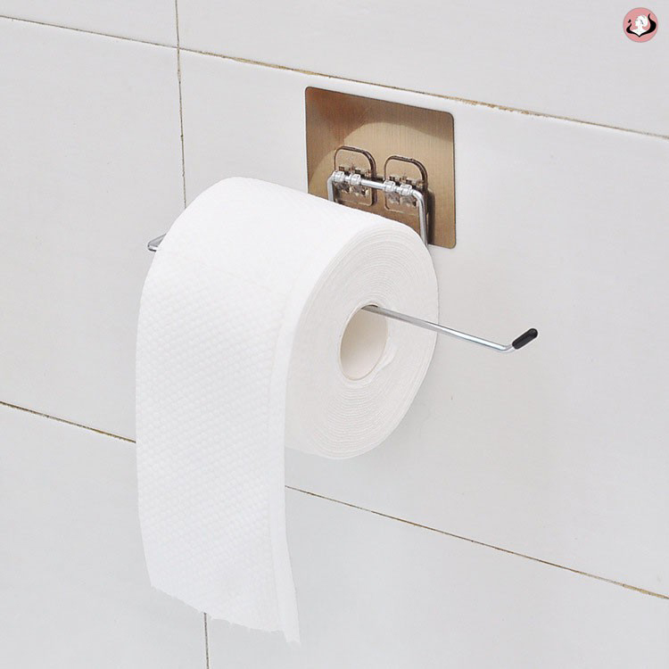 Móc Treo Cuộn Giấy Vệ Sinh, Khăn Lau Nhà Bếp Bằng Inox Dán Tường