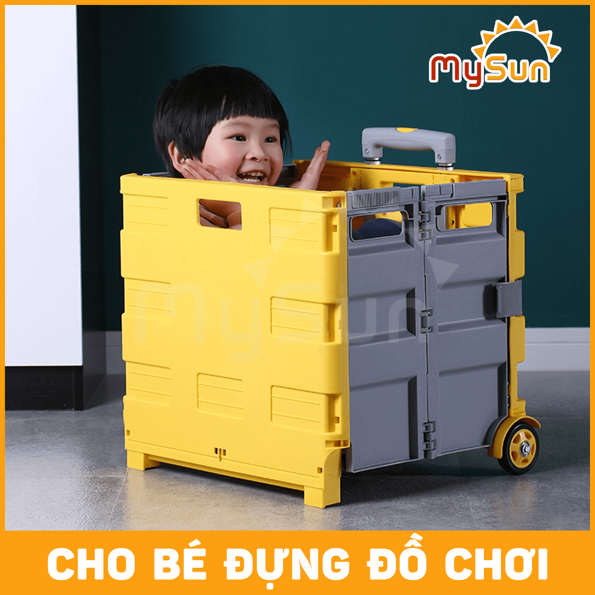 Xe đẩy kéo đi chợ dã ngoại du lịch gấp gọn cỡ lớn MySun