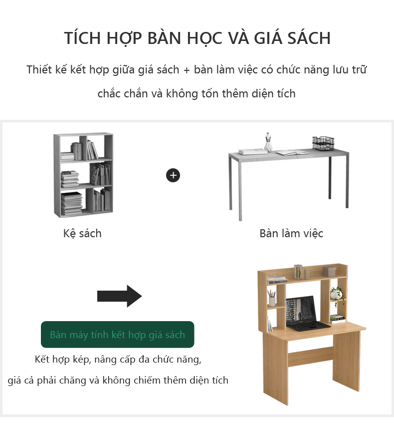 Bàn học cho bé size nhỏ màu vân gỗ GP161B