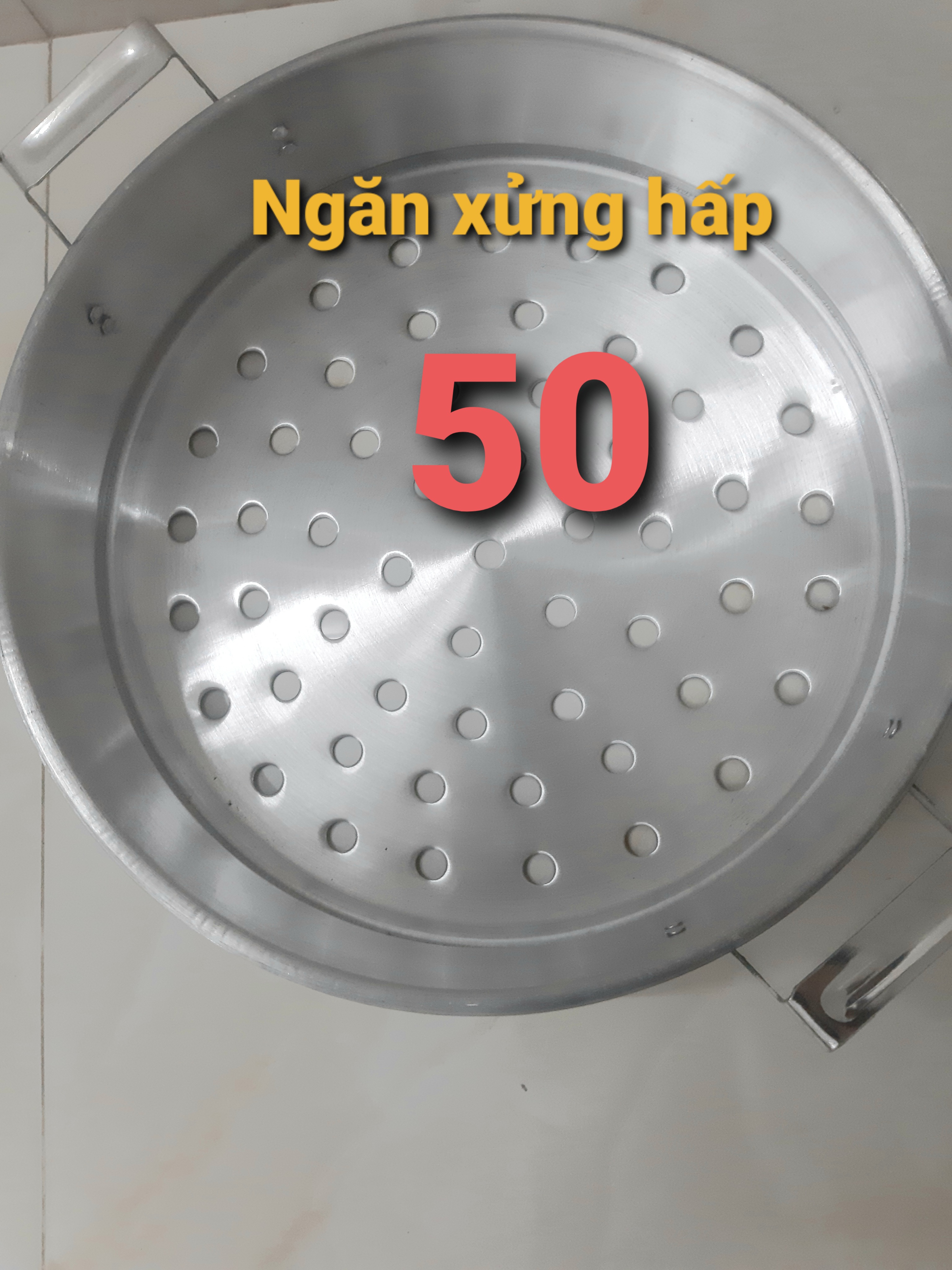 (Có Video SP)Bộ xửng hấp nhôm 2 tầng size 50, xửng hấp bánh,bộ xửng hấp bánh bao,rau,củ,quả