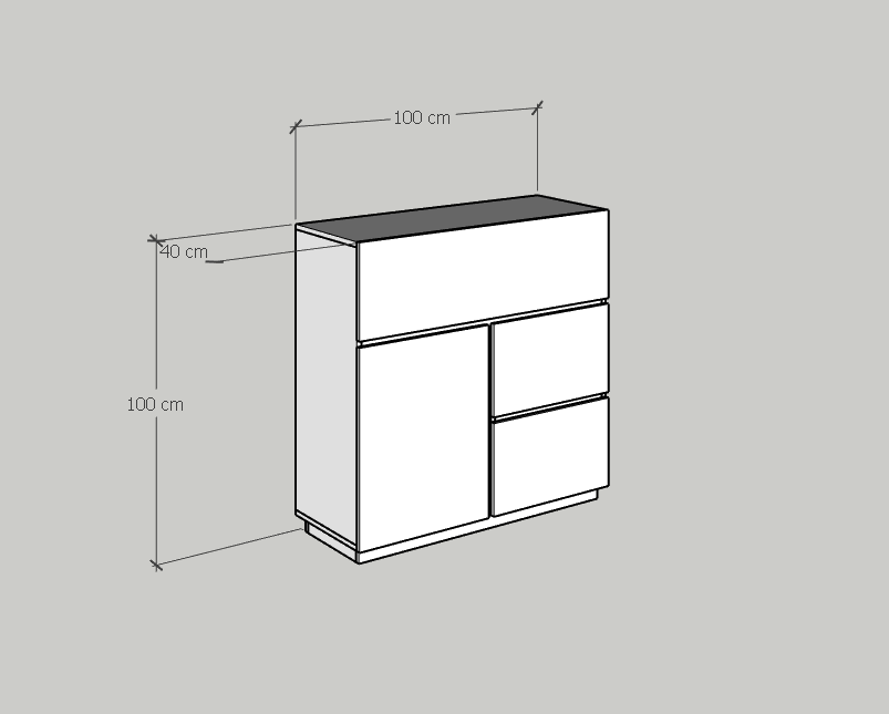 [Happy Home Furniture] MACRO, Tủ đựng đồ 1 cánh mở - 3 ngăn kéo , 100cm x 40cm x100cm ( DxRxC), THK_041