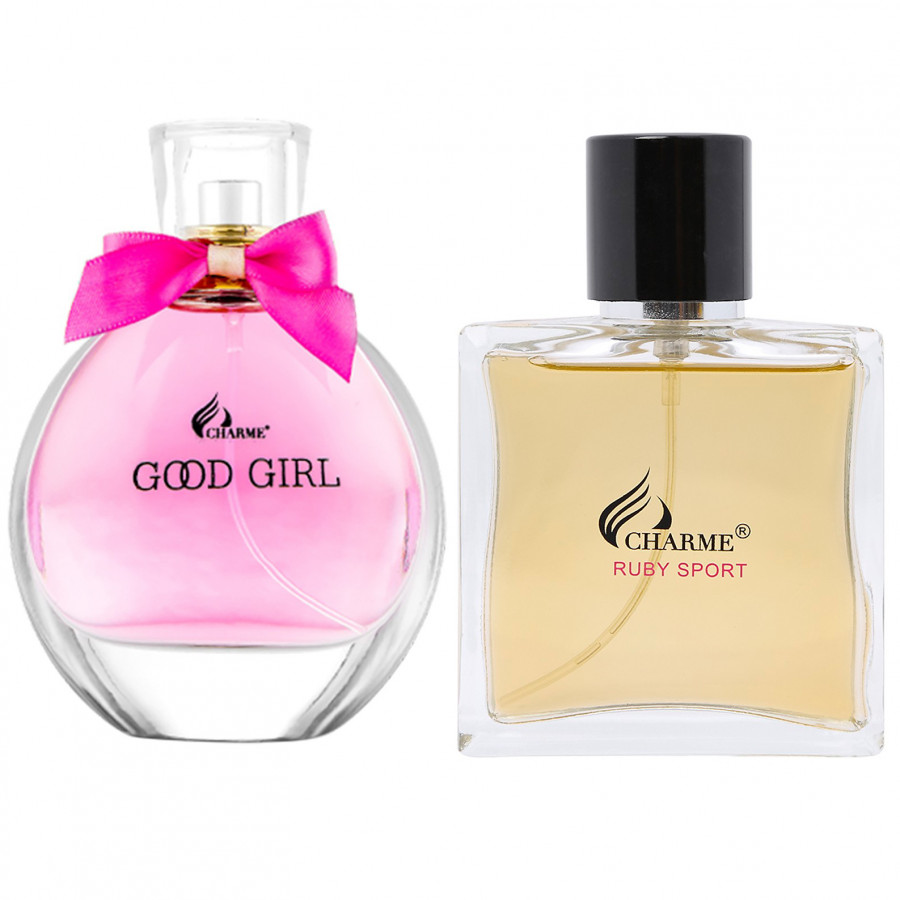 Cặp đôi nước hoa nữ Charme Good Girl (100ml) và nam Ruby Sport (50ml)