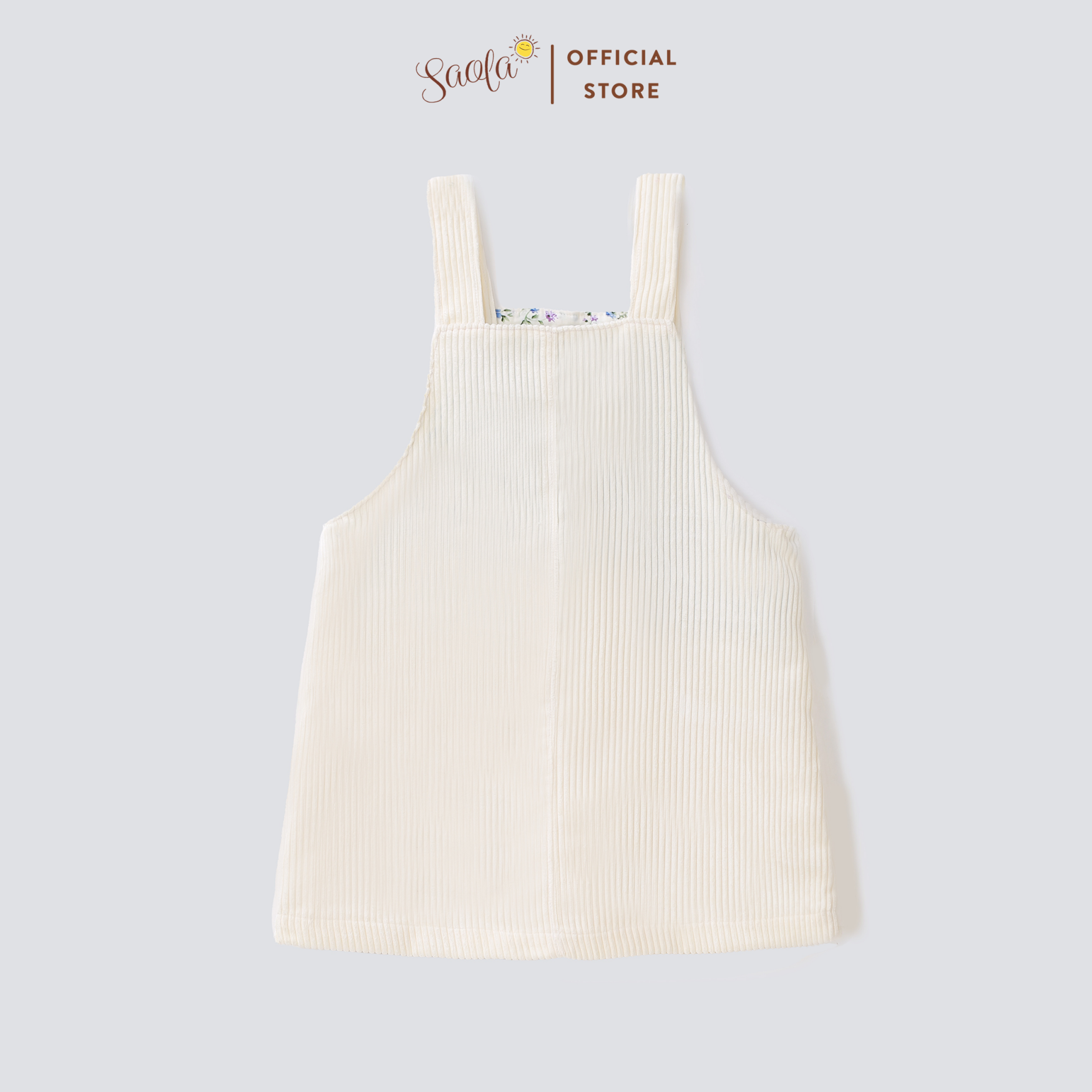 Váy Yếm Bé Gái Chất Liệu Vải Nhung Tăm Cao Cấp - CHLOE PINAFORE DRESS - SCD004 - SAOLA KIDS CLOTHING