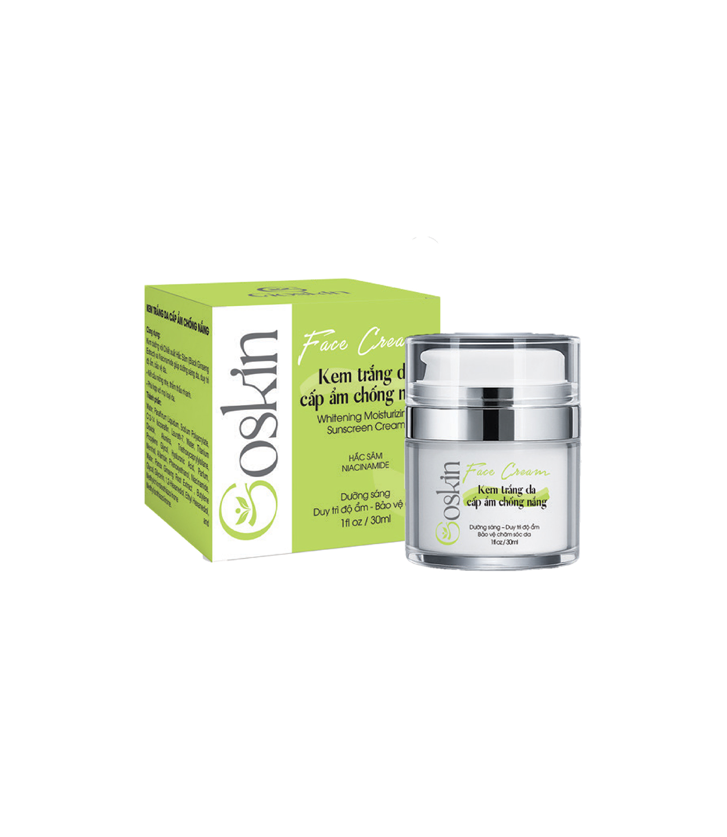 Kem trắng da cấp ẩm chống nắng 30ml Goskin (Kem Lotion)