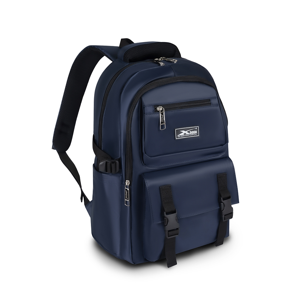 Balo trung học chống nước tiện lợi Xbags Dark Blue Xb 3202