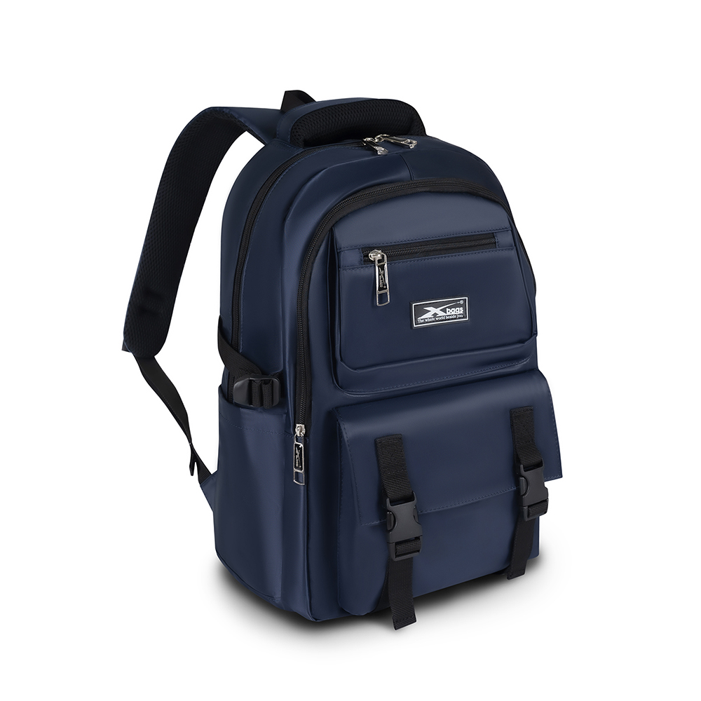 Balo học sinh chống nước cao cấp Xbags Dark Blue – Balo trung học năng động, nhiều ngăn tiện lợi, xanh đen cá tính XB3202