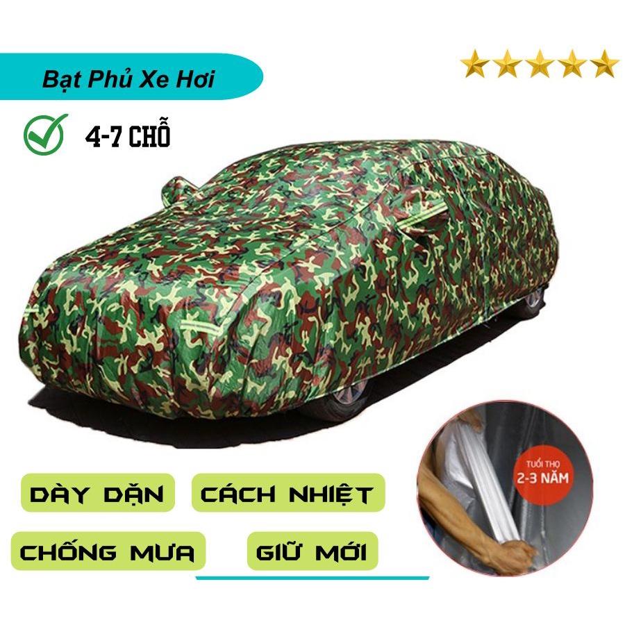 Bạt Phủ Xe Ô Tô, Bạt Phủ Xe Hơi, Áo Trùm Che Phủ Xe Hơi Nhôm Bạc 5 Chỗ, 3 Lớp Chống Nóng Mưa Xước Sơn - Bảo Hành Uy Tín