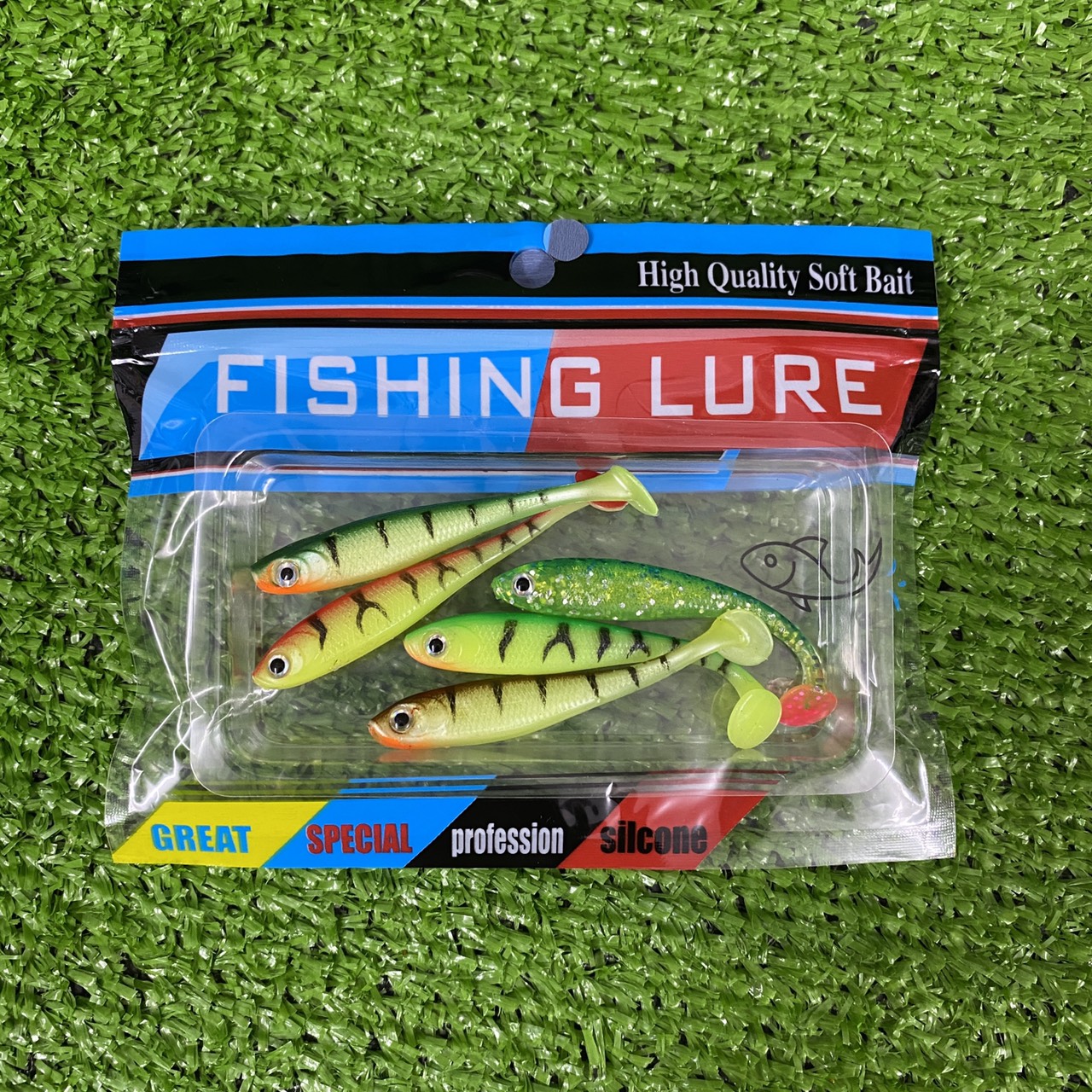 Combo 5 Con Mồi Mềm Fishing Lure Cá Sông, Suối Dài 6.5cm Nặng 2.2g