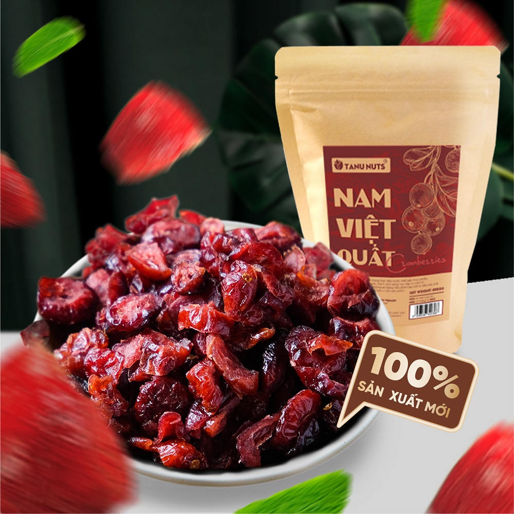 Nam việt quất Mỹ sấy khô không đường TANU NUTS phù hợp với người ăn kiêng, giảm cân 400g