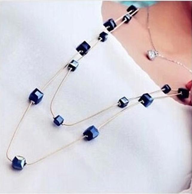 Dây chuyền dài đá xanh BH287
