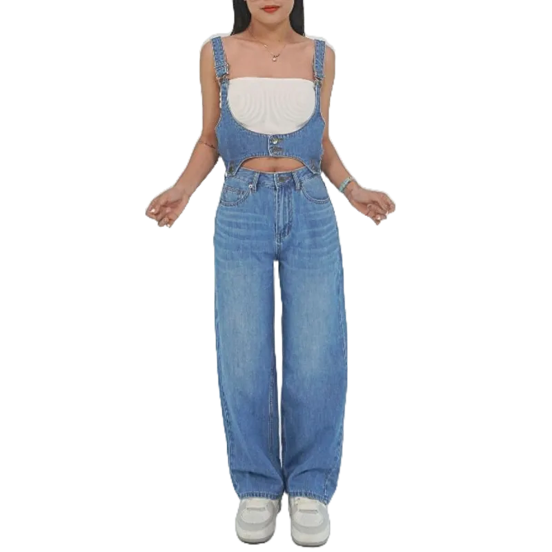 Set quần bò + Áo bò ngắn Y4 siêu hot, chất jeans Cao Cấp, quần jean ống đứng, Co Giãn - thương hiệu Samma Jeans - Quần Jeans