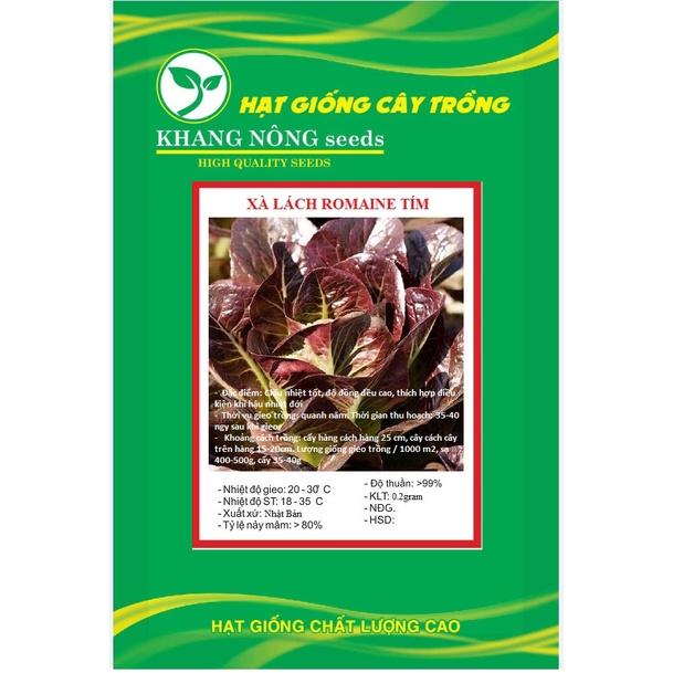 Hạt giống xà lách ROMAINE đỏ cao sản KNS3201 - Gói 0.2gram
