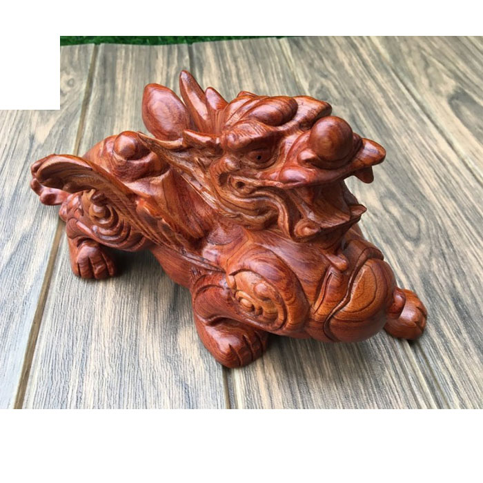 Cặp tỳ hưu gỗ hương ngang 30cm