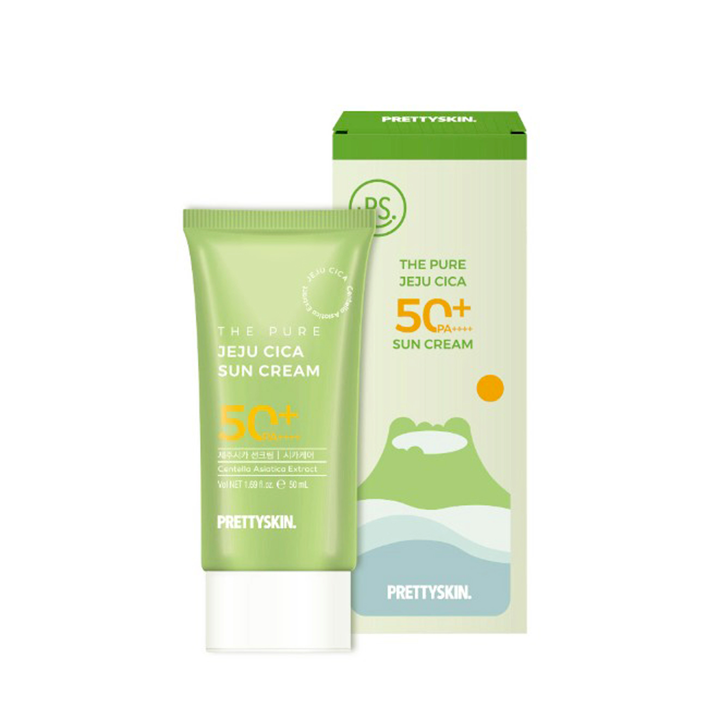 KEM CHỐNG NẮNG RAU MÁ THE PURE JEJU CICA SUN CREAM PRETTYSKIN