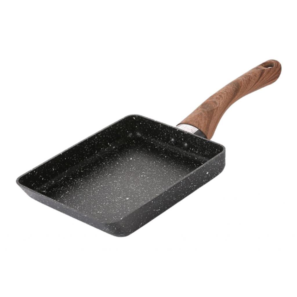 2X Japanese Non-Stick Fry Pan Skillet Tamagoyaki Sandwich Cookware 5"x7" Black