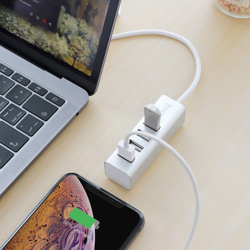 Bộ Chuyển Đổi Hoco HB1 Type-C sang 4 Cổng USB 2.0 - Hàng chính hãng