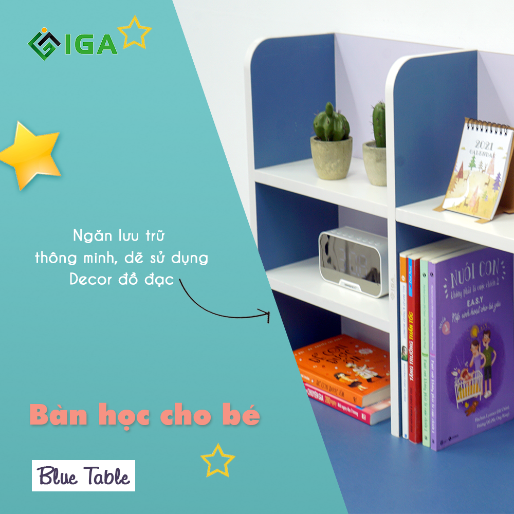 Bàn Học Kèm Giá Sách Cho Bé - GP135