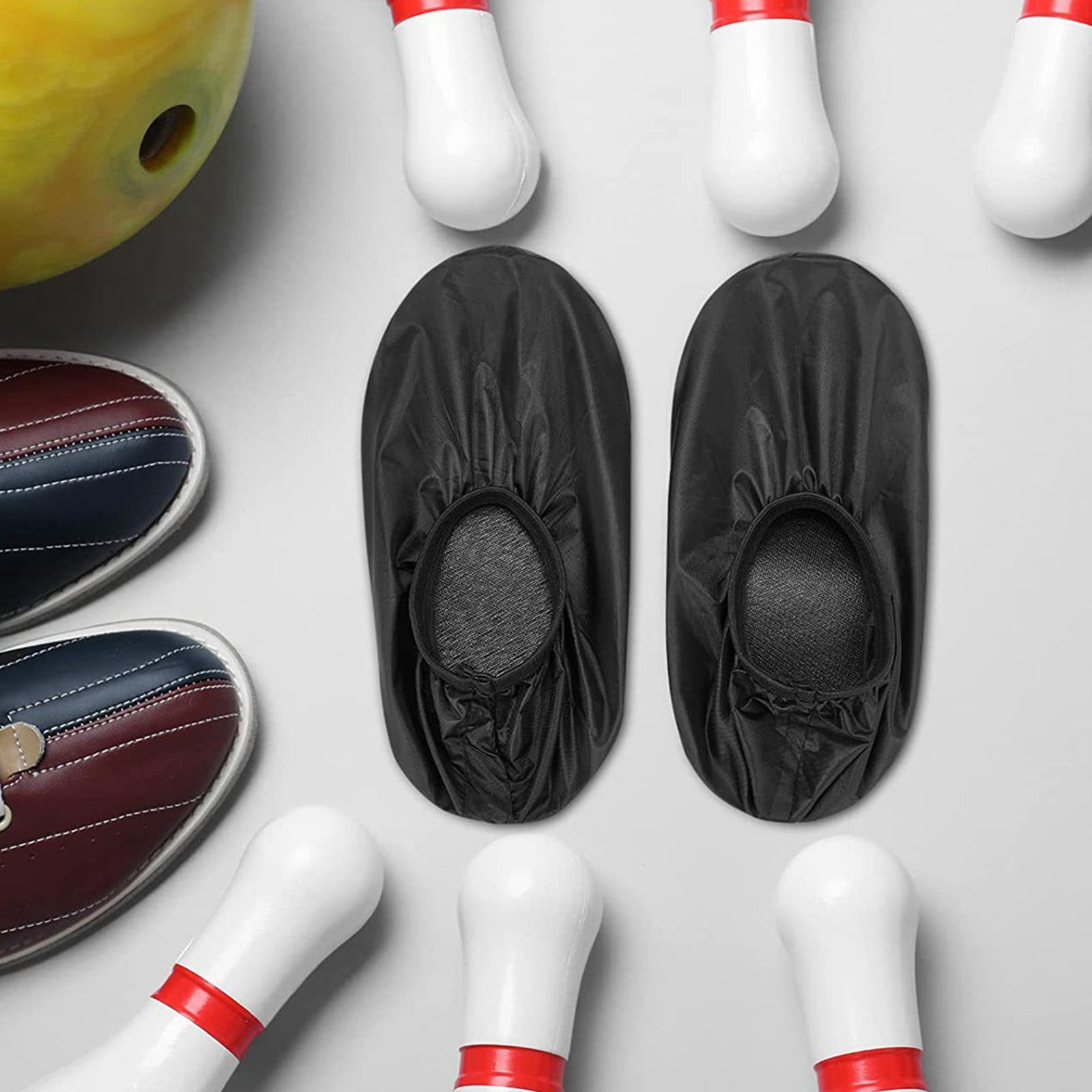 Bowling Shoe Cover 2Pcs Adjustable Portable Overshoes Universal Shoe Protector Durable Thick for Indoor Sports Travel Children Women and Men