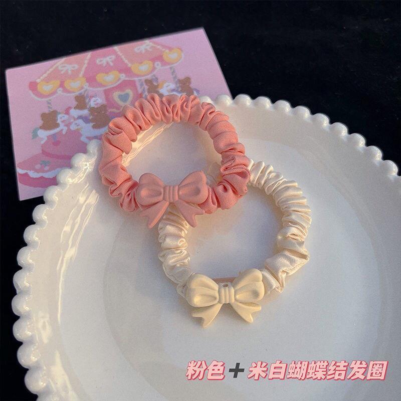 Dây cột tóc crunchies NƠ màu pastel xinh xắn - Nunam shop