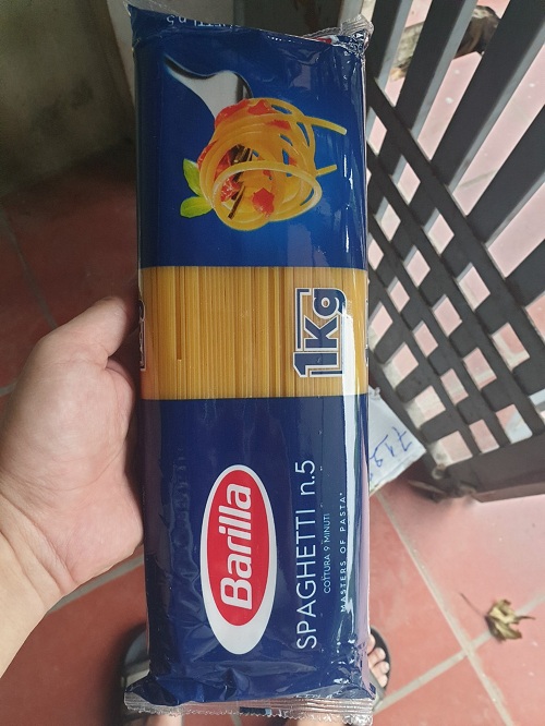 Mỳ ý hiệu Barilla sợi hình ống cỡ số 5 Spaghetti túi nilon 1 kg