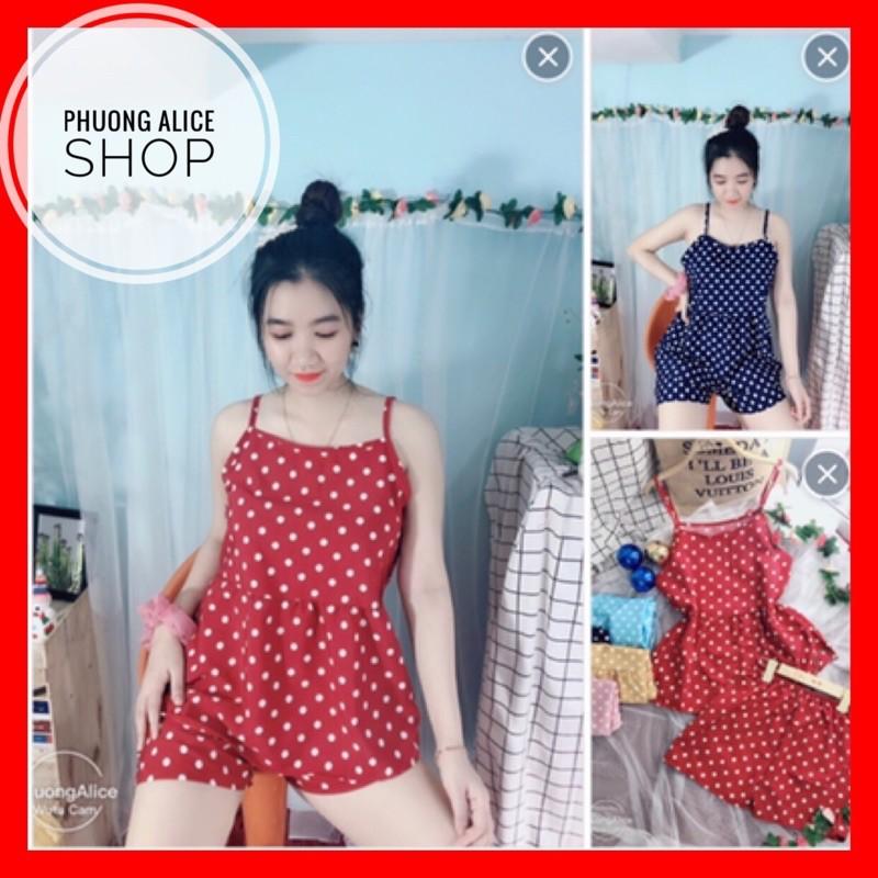 ️FREE SHIP️ Đồ Bộ Đùi 2 dây mặc nhà