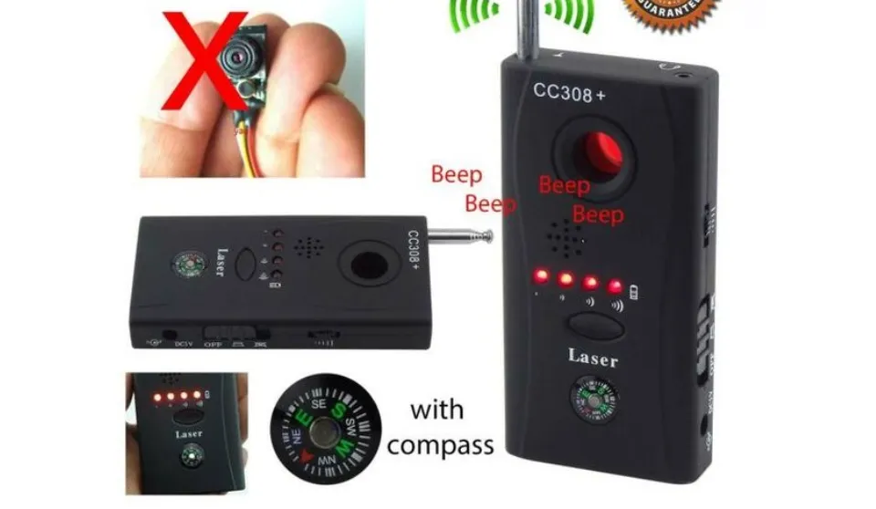 ROGTZ - Máy Phát Hiện Nghe Trộm C308 - Phát Hiện Camera, Định Vị GPS Hiệu Quả, Phát Hiện Đa Tần Số, Công Nghệ Quét Hồng Ngoại, Cảnh Báo Thông Minh, Pin 500mAh Hoạt Động Bền Bỉ, Thiết Kế Hiện Đại - Hàng Chính Hãng