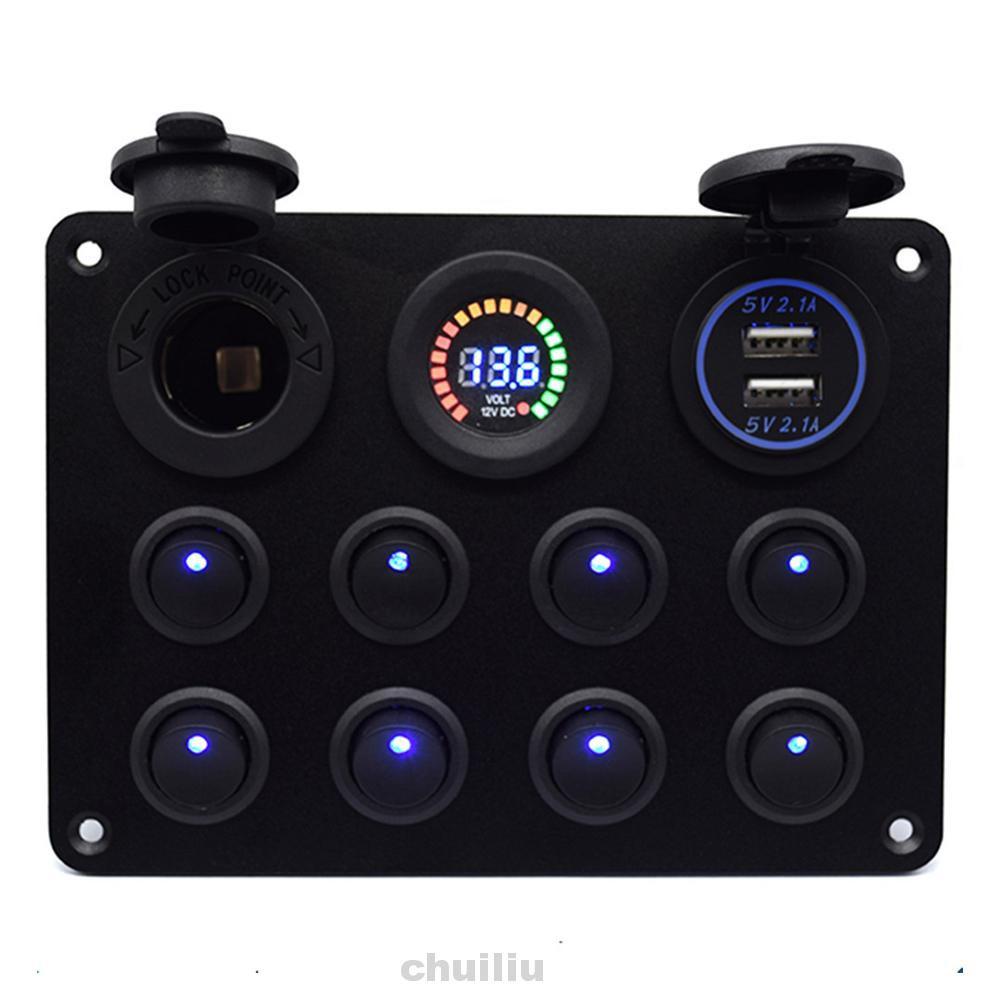 Bảng Công Tắc 8 Nút Chống Nước Cho Xe Hơi / Tàu Thuyền