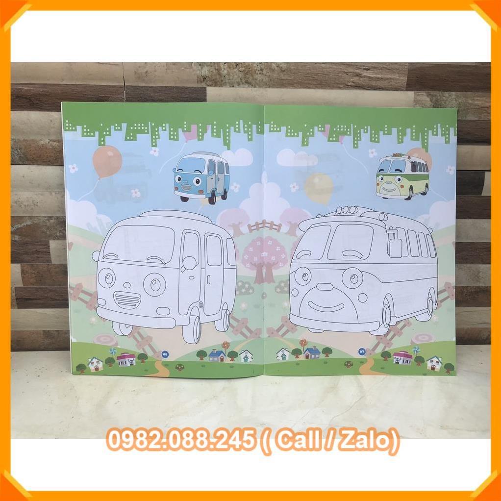 Bé tập tô màu TAYO