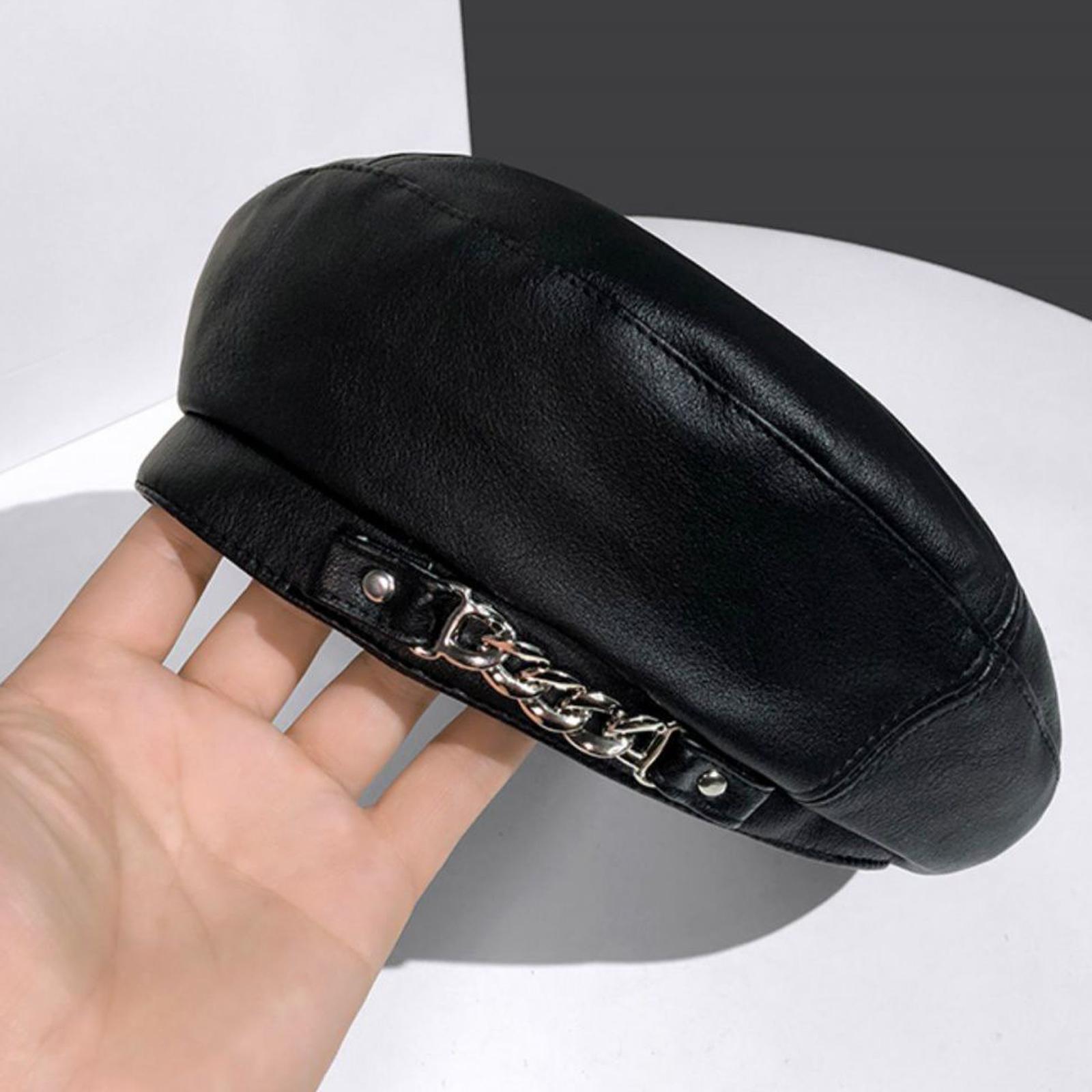 Casual Women Beret Hat Chain Classic Style Costumes Solid Color for Casual Use Gift Winter