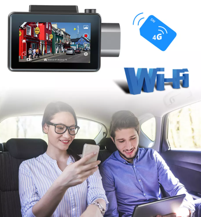 Camera hành trình ô tô Wifi, 4G đọc biển báo giao thông Phisung K11 Plus - Hàng Nhập Khẩu