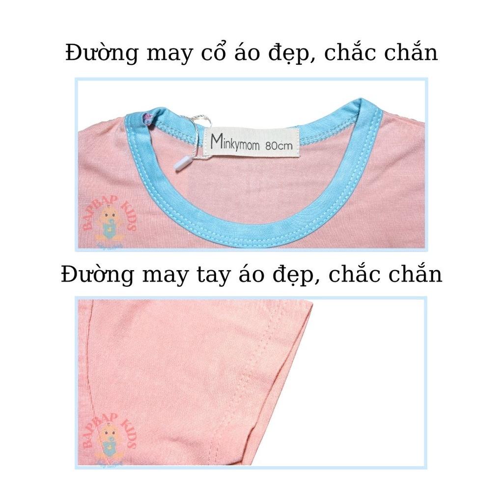 Bộ Cộc Tay Cho Bé Trai, Bé Gái BAPBAP Vải Thun Lạnh Minkymom Họa Tiết Hoạt Hình Dễ Thương, Đồ Bộ Trẻ Em Mặc Nhà CTHH