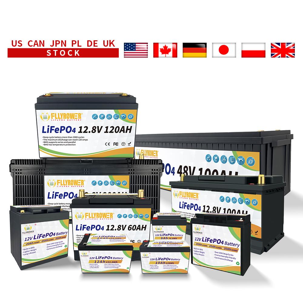 Bán chạy nhất 12V 60 80 100 120 200Ah 24V 100Ah Pin năng lượng phốt phát sắt LiFePO4 có BMS dành cho người cắm trại RV Xe Golf địa hình Màu sắc: 24v 100Ah 525mm