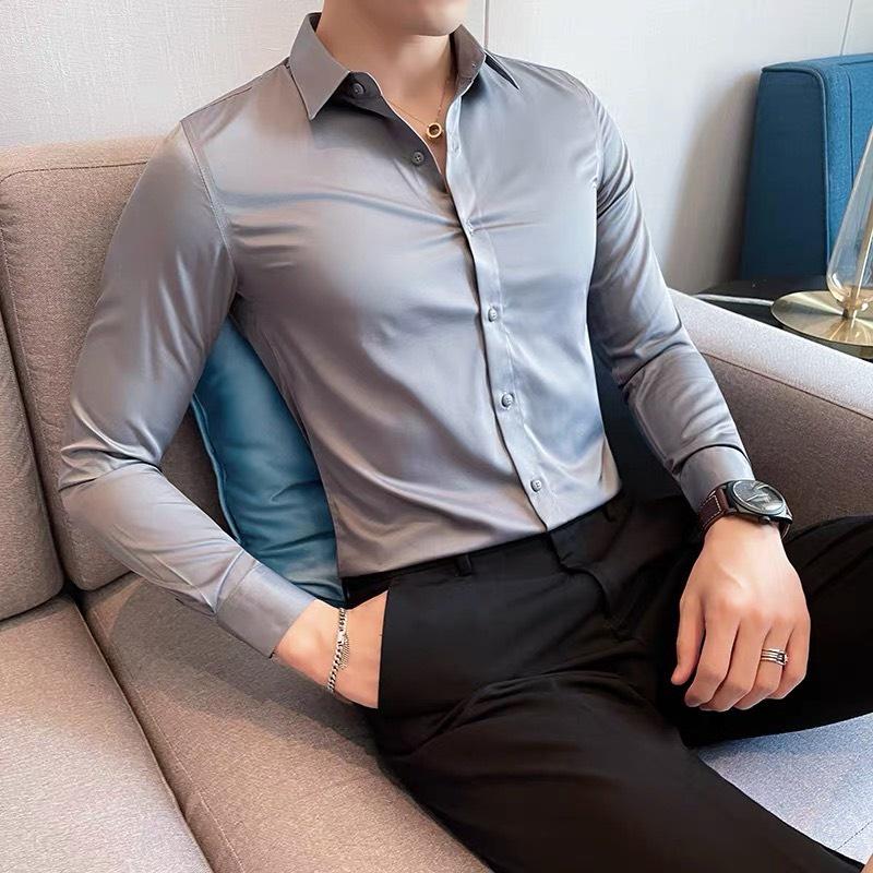 Áo sơ mi nam lụa cao cấp mới nhất 2022