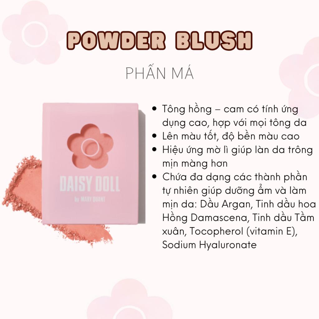 Phấn Má Hồng Daisy Doll By Mary Quant Nhật Bản Siêu Mịn Màu O-01 Warm Orange Hộp Kèm Cọ 8.3g