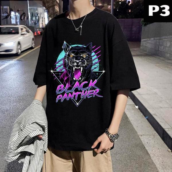ÁO THUN NAM NỮ UNISEX mèo đen black panther