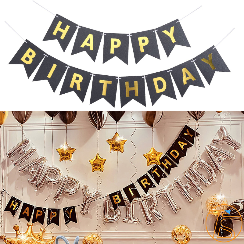 Dây chữ happy birthday giấy nhiều màu - Bộ chữ trang trí sinh nhật cho bé