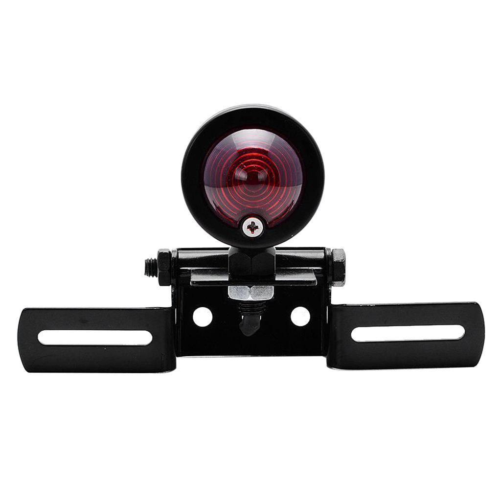 Motorcycle Tail Lights with License Plate Holder Headlight Brake for Bobber Cafe