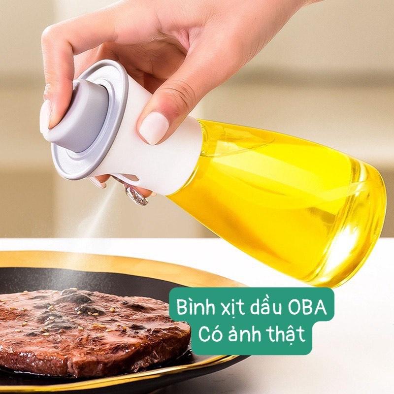 Chai Bình Xịt Dầu Ăn Dấm Phun Sương Bằng Thủy Tinh Cao Cấp OBA Tiện Lợi Vệ Sinh
