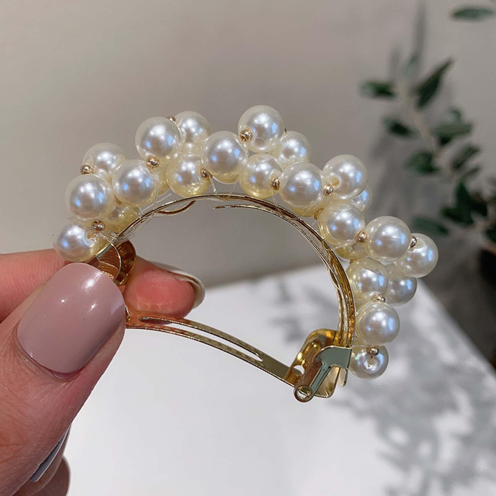 Elegant Pearl Hair Clip for Women Hairpins Accessories Girls Bridal Clips