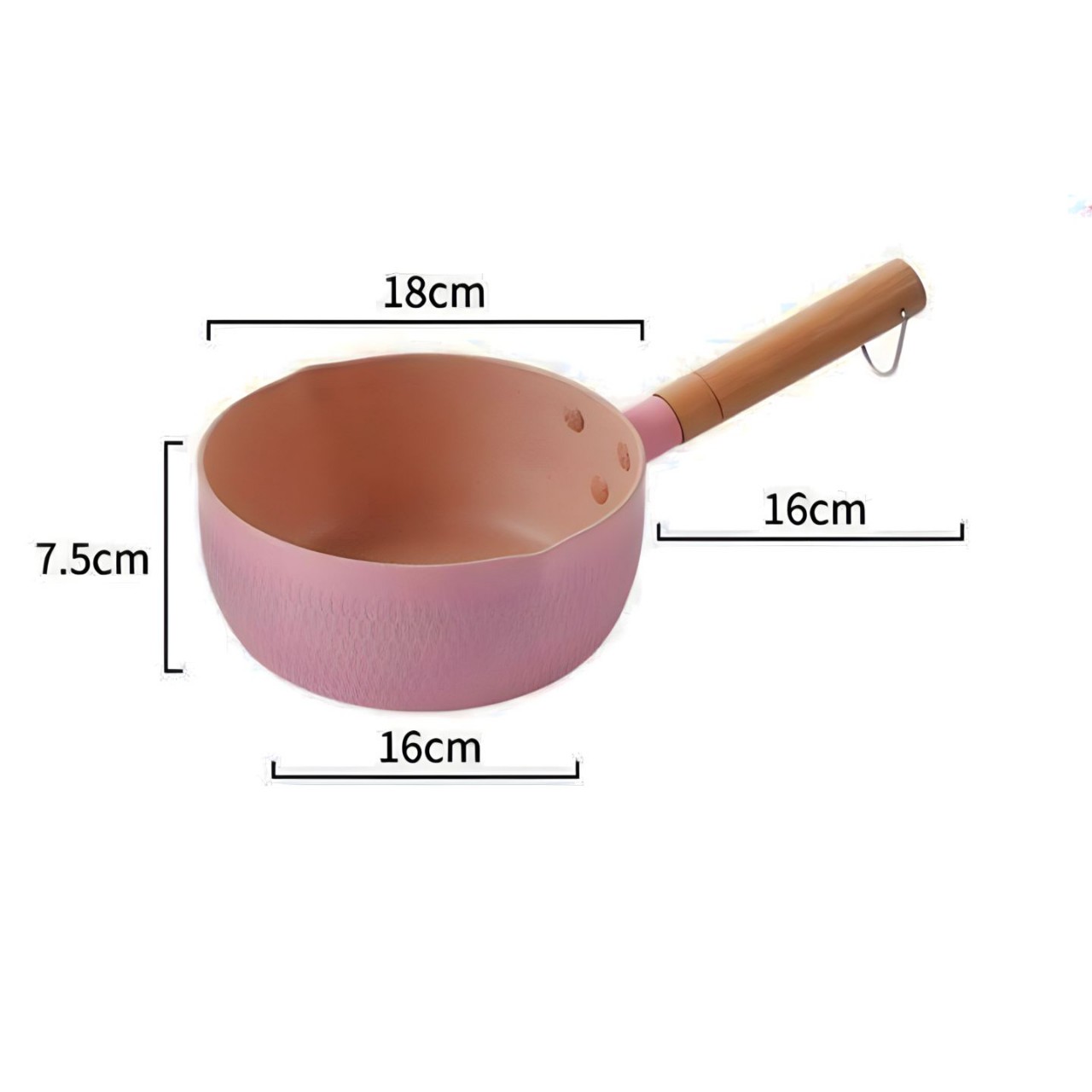 Chảo Sâu Lòng Chống Dính Vân Đá Phủ Ceramic 18CM Dùng Được Cho Mọi Loại Bếp