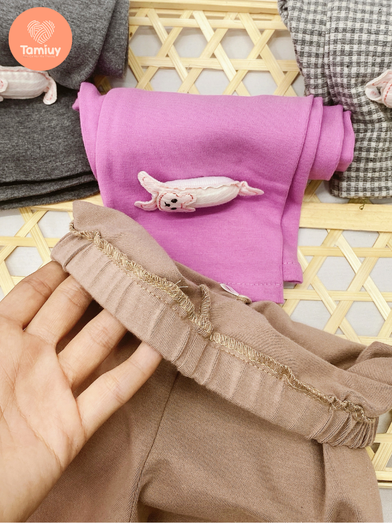 Quần Leg Dài Đính Thú Chất Thun Cotton Dành Cho Bé 1-10 Tuổi