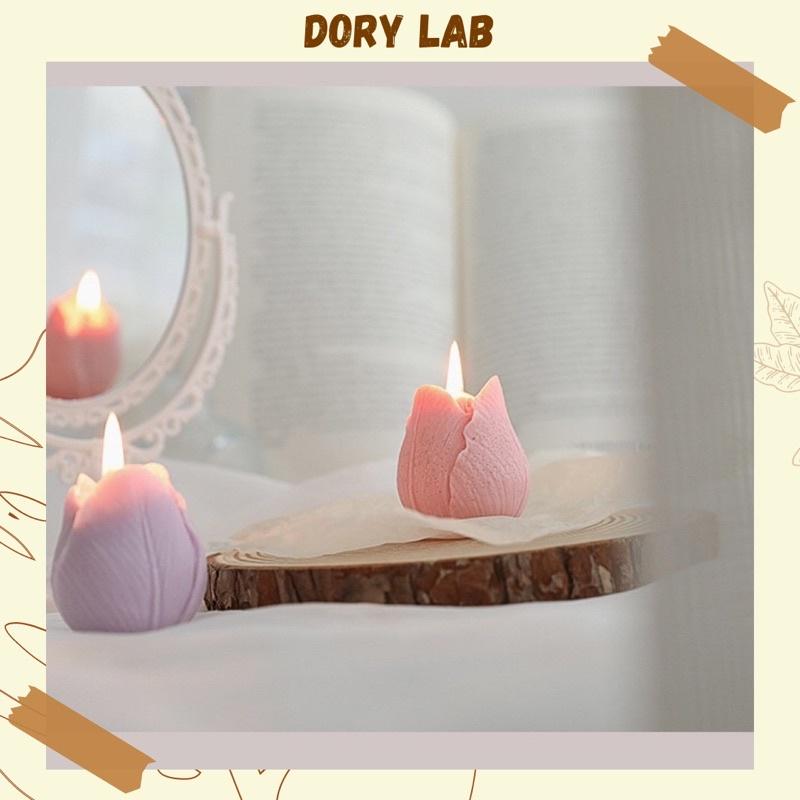 Nến Thơm Hoa Tulip Hàn Quốc Không Khói, Phụ Kiện Decor - Dory Lab