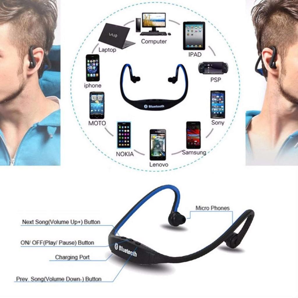 Tai Nghe Sport Music Bluetooth Thể Thao