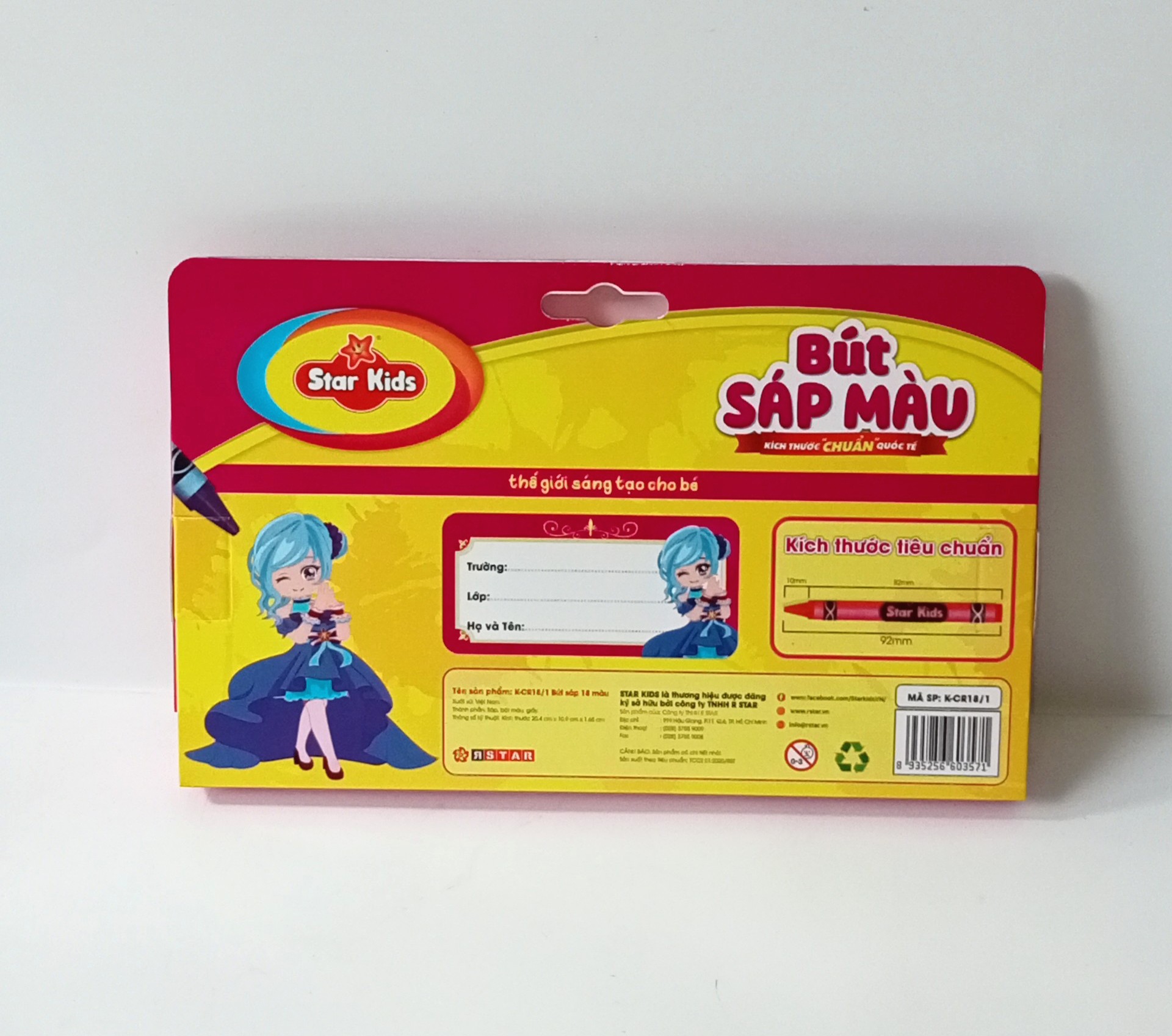 Sáp Màu Star Kids 18 Màu (Mẫu Ngẫu Nhiên)