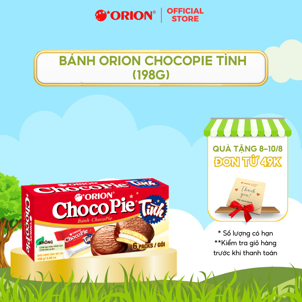 Hộp 6 gói bánh Orion CHOCOPIE TÌNH vị truyền thống (198G)