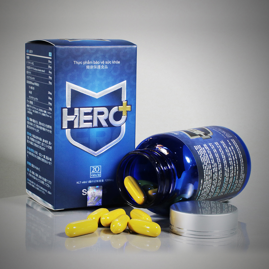 Viên uống hỗ trợ tăng cường sinh lý nam giới Hero Plus lọ 20 viên