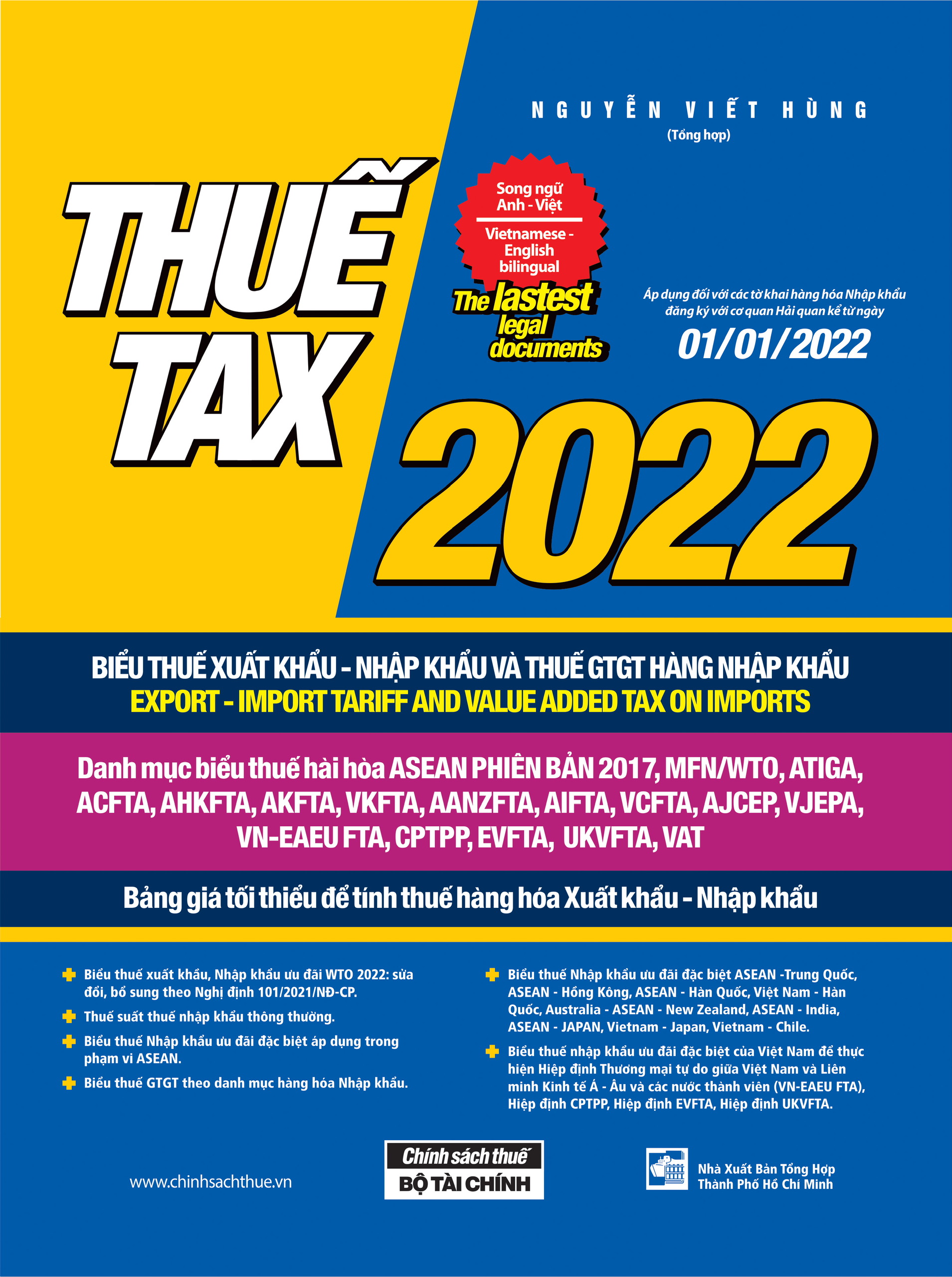 Thuế TAX 2022 - Biểu Thuế Xuất Khẩu - Nhập Khẩu Và Thuế GTGT Hàng Nhập Khẩu (Song Ngữ Anh - Việt)